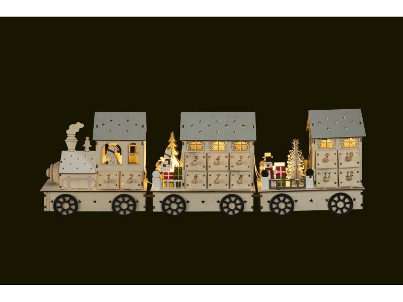 STT Adventskalender-Zahlen XMAS Train LED Adventskalender