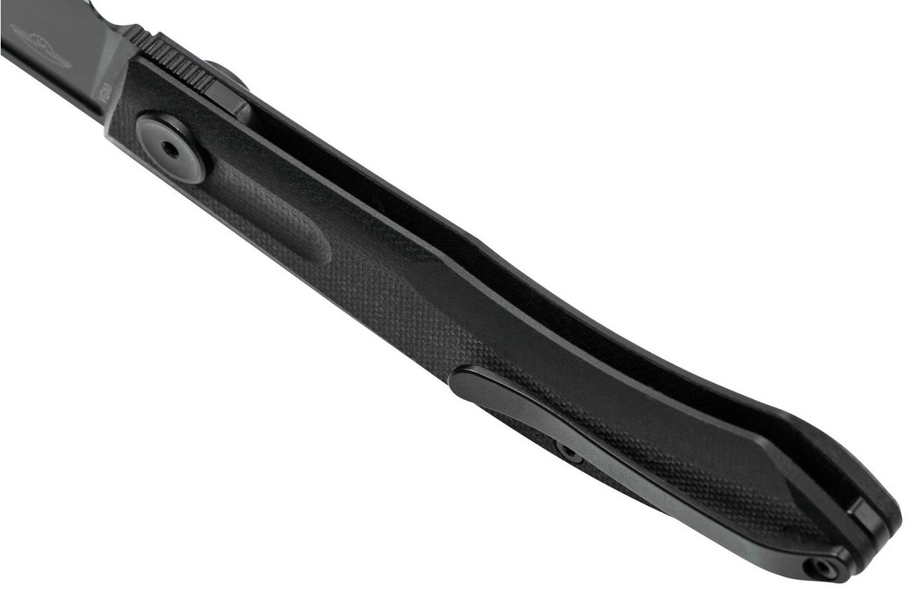 Real Steel Stella Full-Black 7051B slipjoint zakmes, Poltergeist design