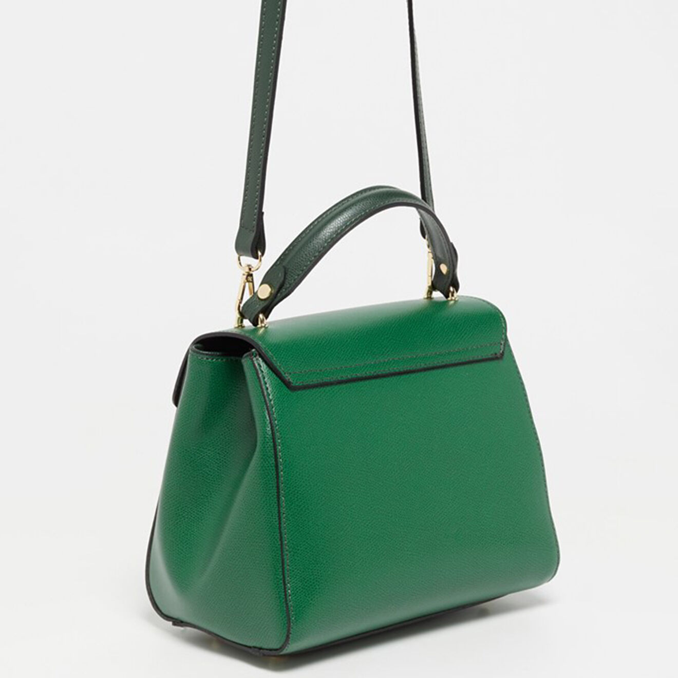 Christian Laurier Sac à main en Cuir Tia vert bouteille - 28x22x11 cm