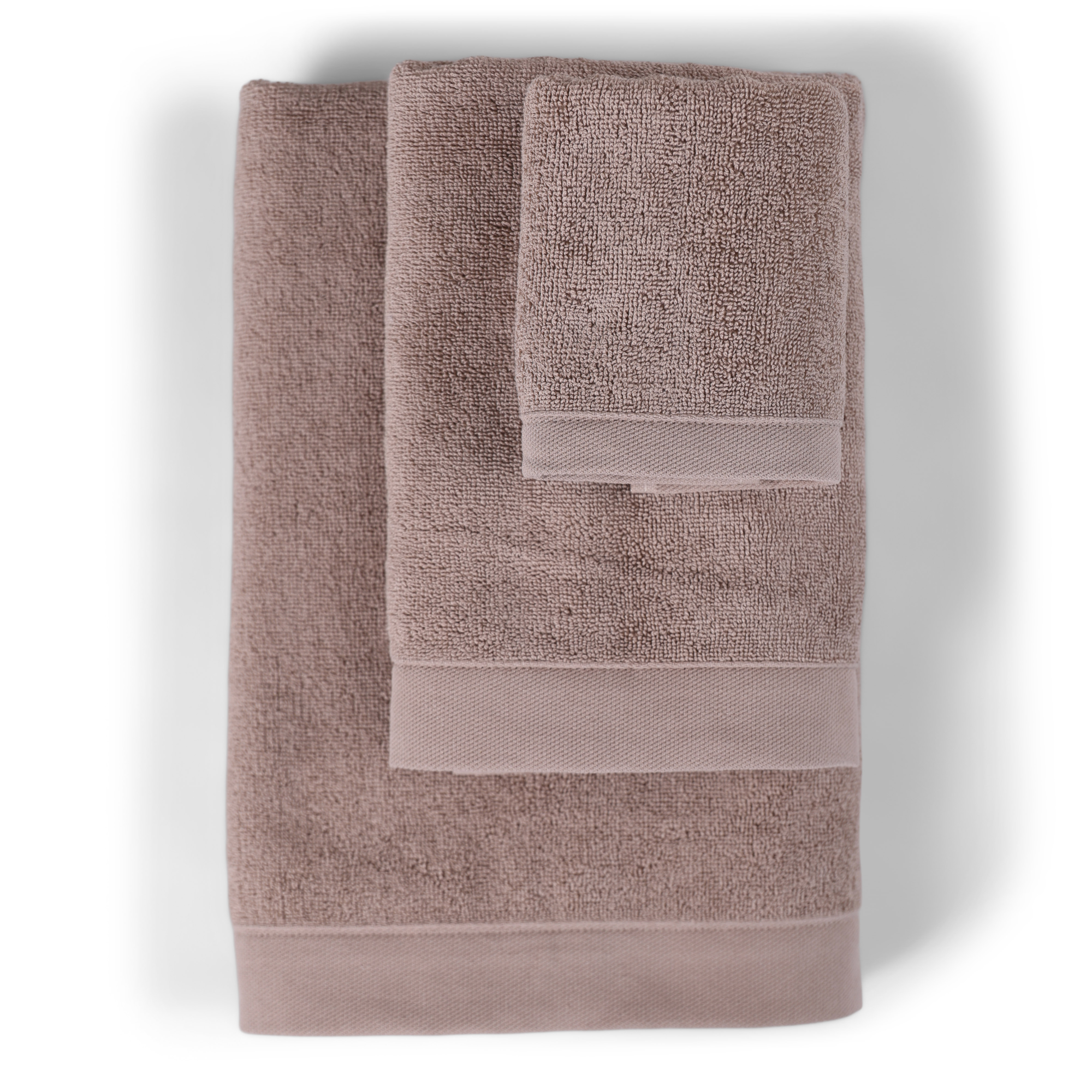 Handdoek beige 50x100 cm  - set van 8
