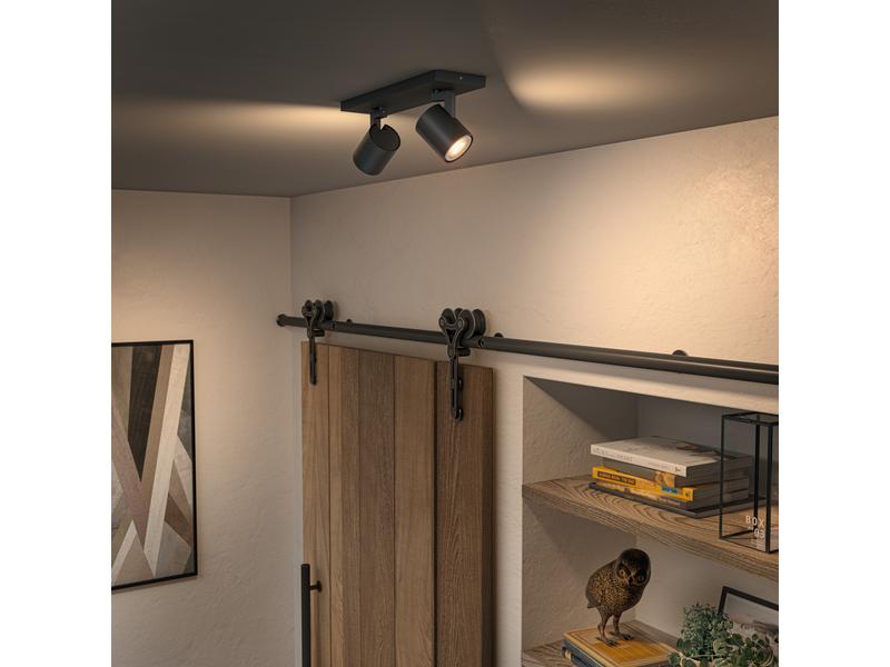 Philips Hue White Ambiance Runner Doppelspot Schwarz Individuell einstellbare Spots für perfektes Licht in jedem Raum
