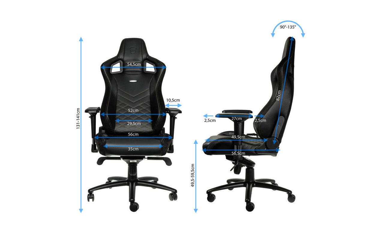 Gaming-Stuhl EPIC Schwarz/Gold<br>Besonders bequemer Computersessel, Mercedes-AMG Petronas Motorsport Edition