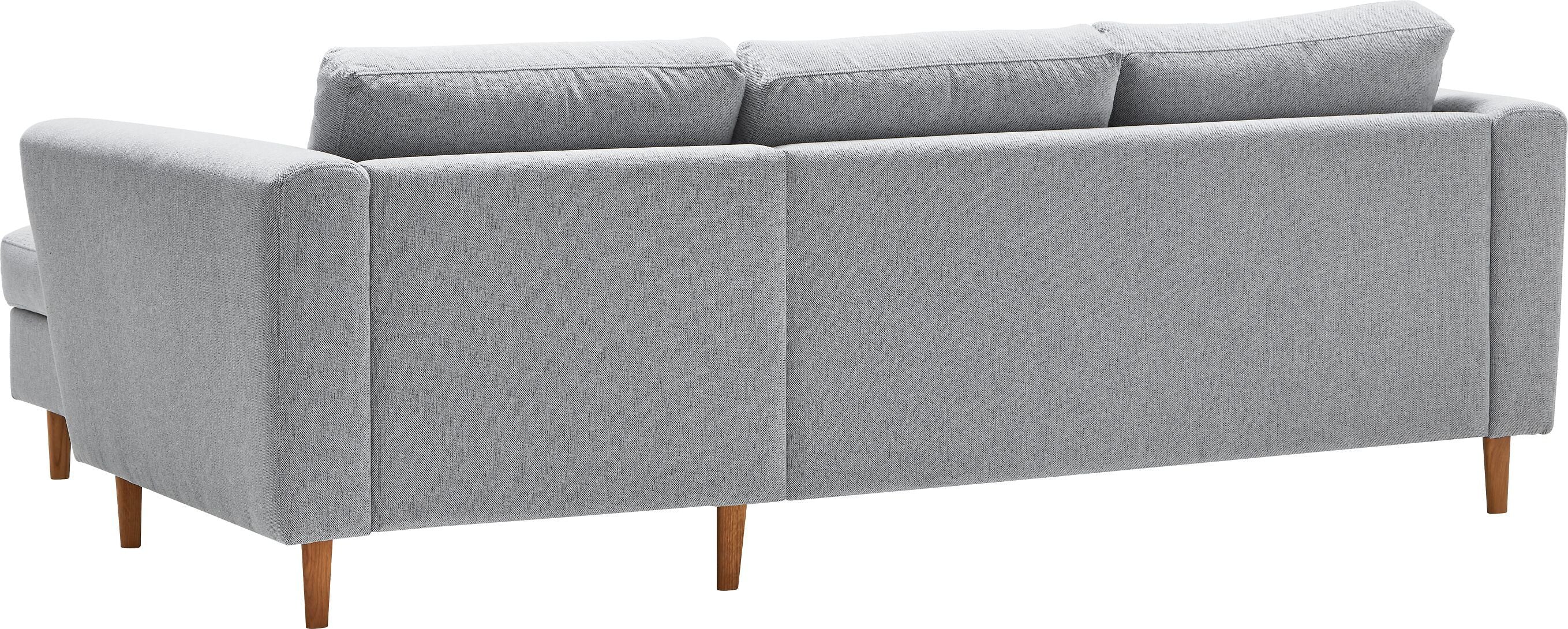 DIENER Ecksofa - Weiss / Schwarz / B: 235.0 cm x T: 156.0 cm x H: 81.0 cm