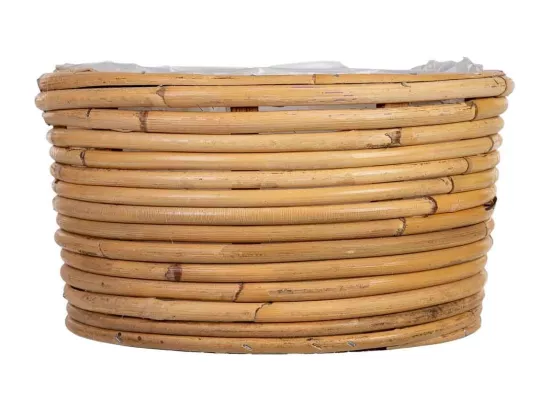 Panier rond en bambou 24x24x13h cm