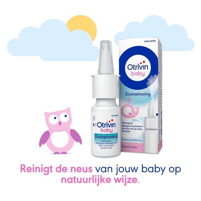 Otrivin Baby Zoutoplossing Neusspray bij een Verstopte Neus 15 ML