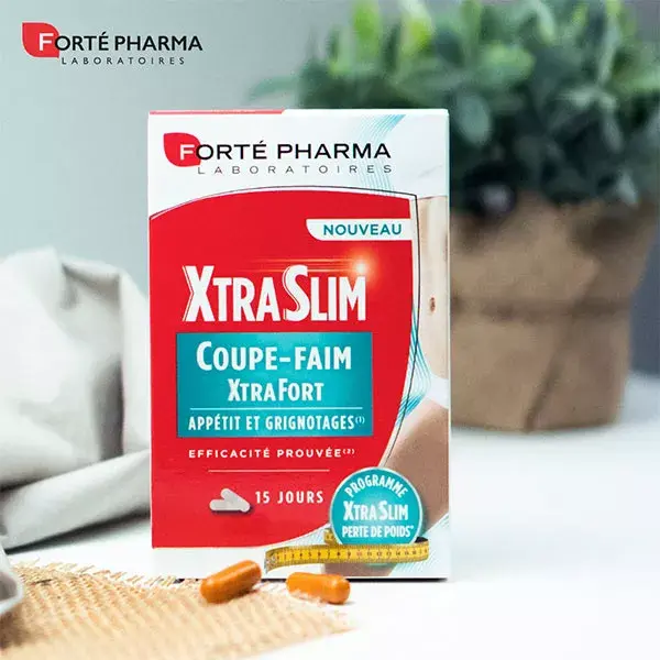 Forté Pharma Xtraslim Supressor de Apetite, Auxiliar de Emagrecimento, 60 Cápsulas