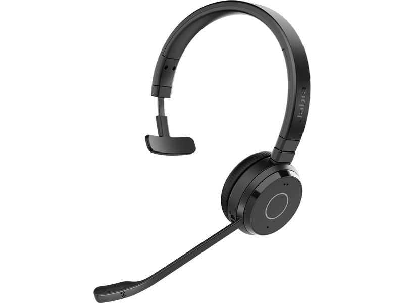 Jabra Headset Evolve 65 TE Mono UC inkl. Ladestation Drahtlos-Headset für VoIP-Softphones, Mobiltelefone,Tablets und auch PCs, inkl. Ladestation