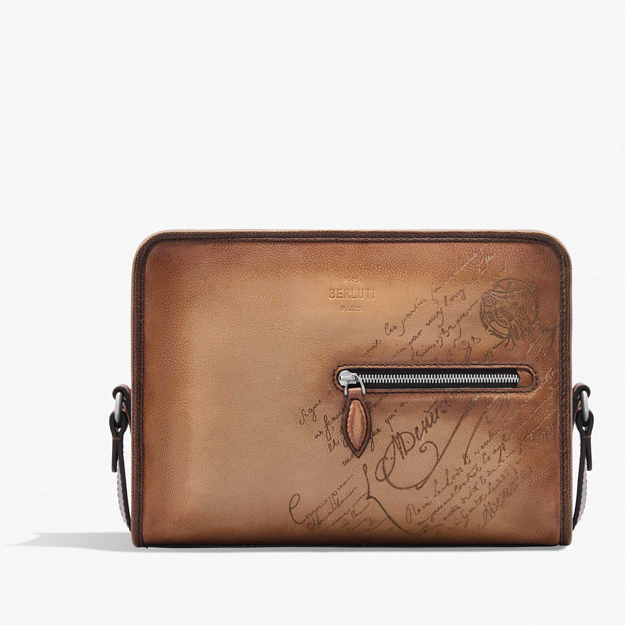 Sac Bandoulière Journalier En Cuir Scritto