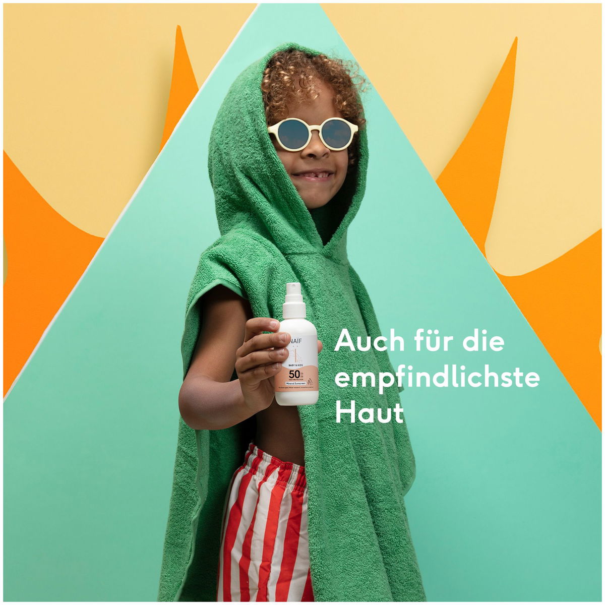 NAÏFNAÏF   Mineralisches Sonnenschutzspray für Baby und Kind ohne Parfüm 100ml