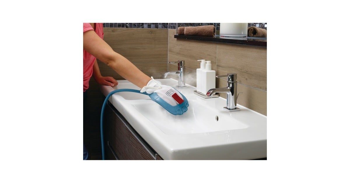 BLACK+DECKERBHSM1610DSM 1600W Steam-mop met SteaMitt, deltavoet en 15 accessoires stoomreiniger  (Wit/blauwgrijs)