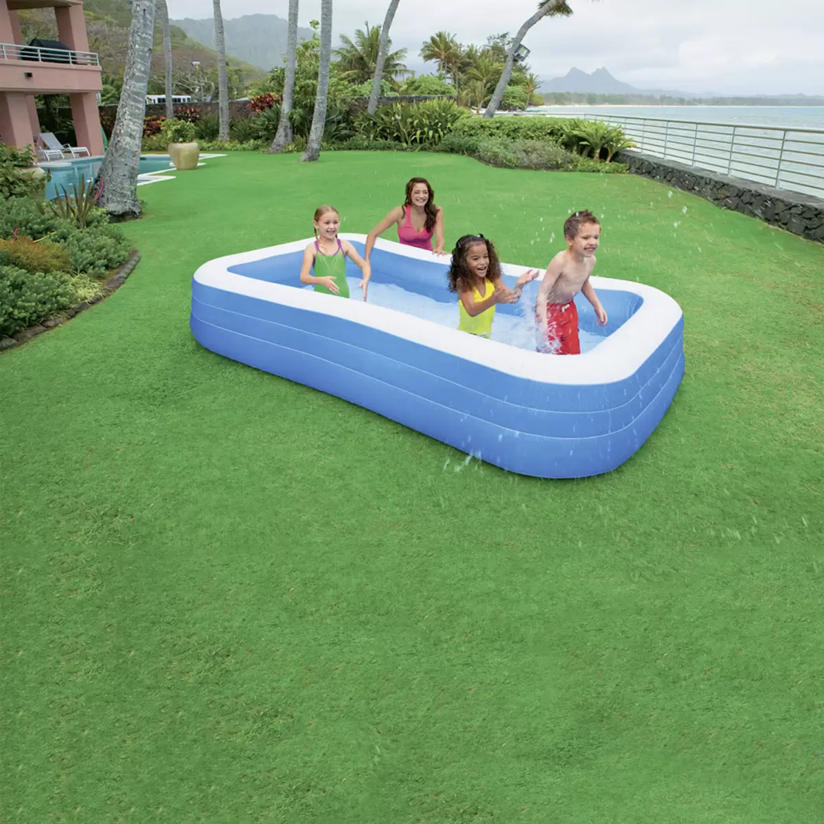 Family-Pool Swimm Center Swim Center blau,weiss