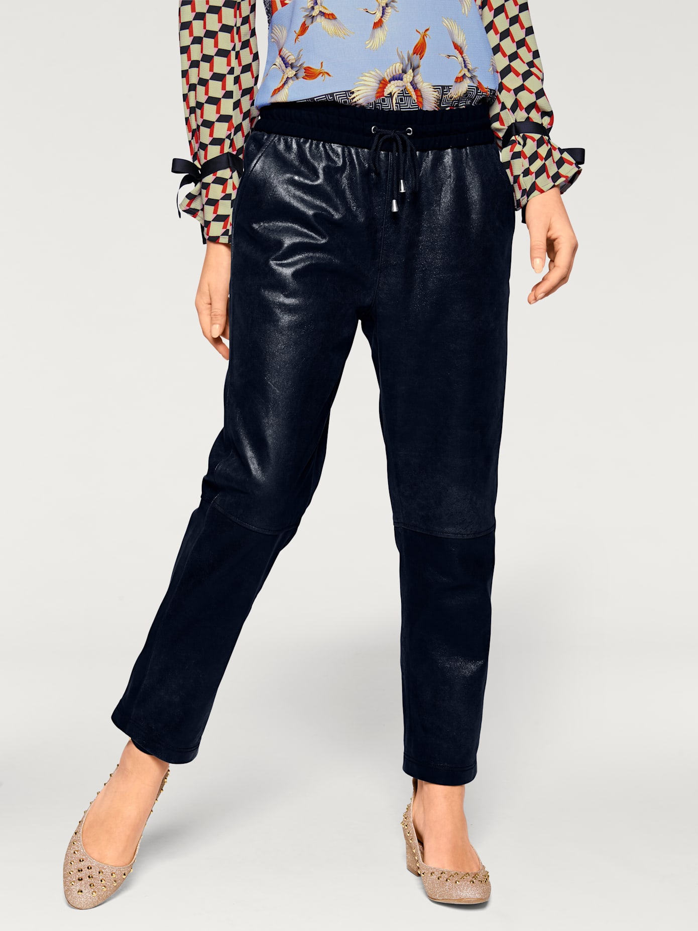 Pantalon de jogging en cuir forme jogging tendance