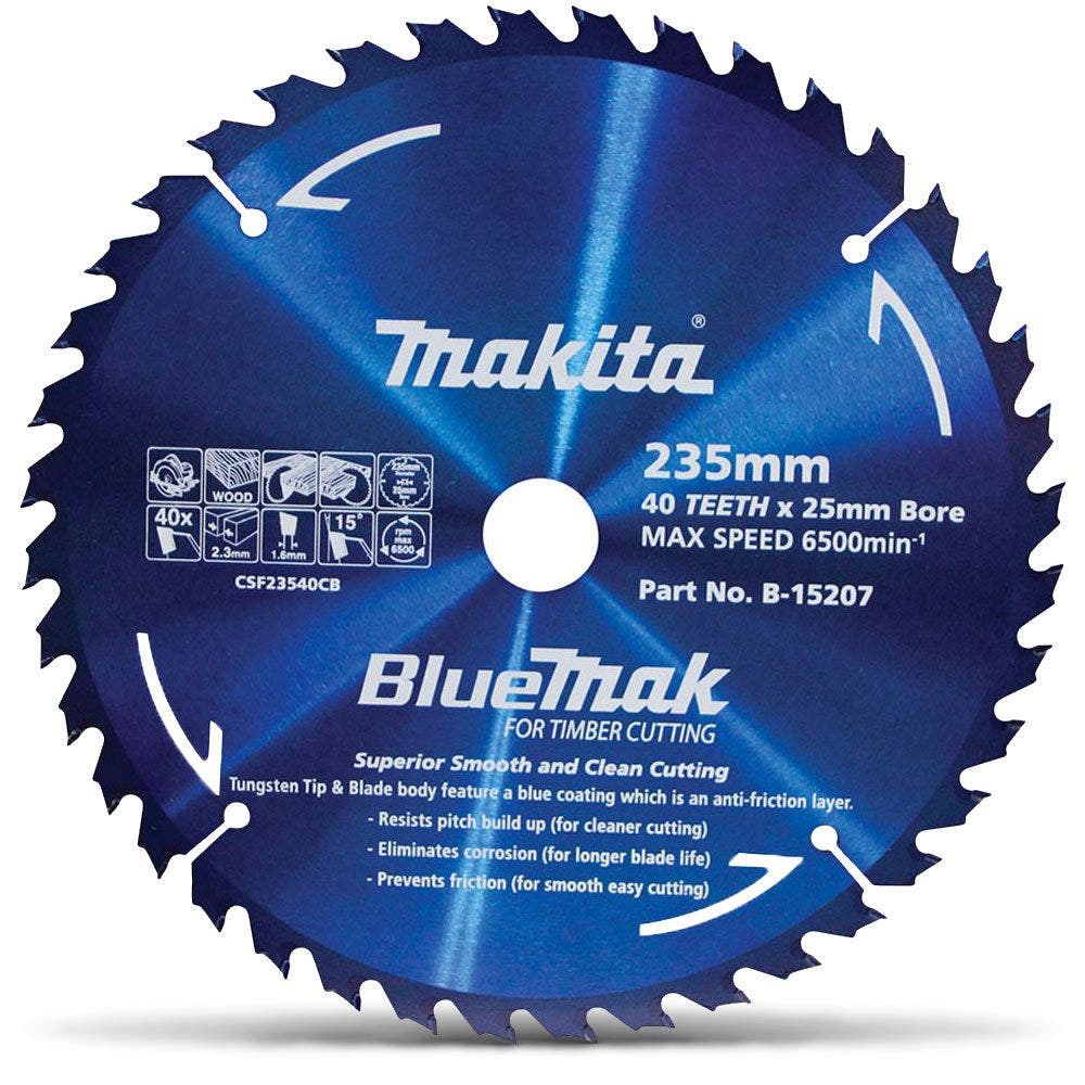 MAKITA 235mm 40T TCT Circular Saw Blade for Wood Cutting - BLUEMAK