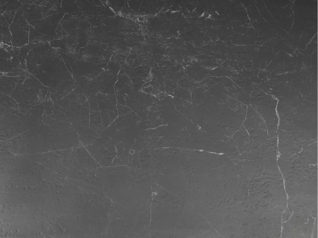Table à manger extensible 8 à 12 personnes en verre trempé et céramique - Effet marbre noir - MARISO