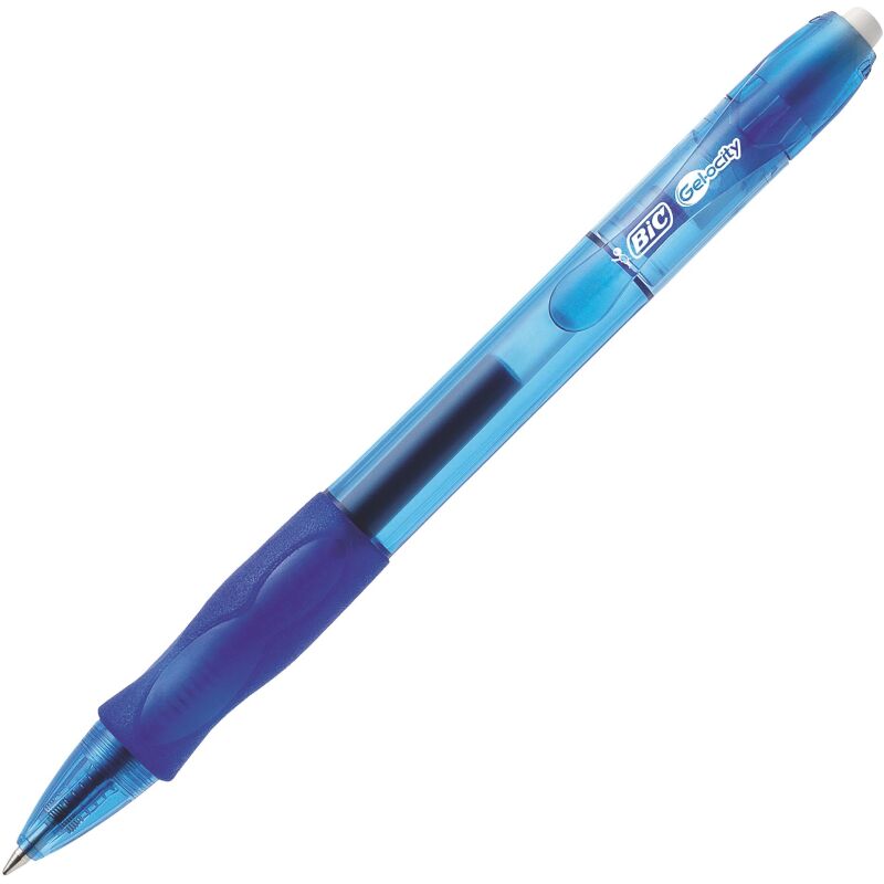 Stylo roller Bic Gelocity rétractable pointe 0,7 mm - écriture moyenne
