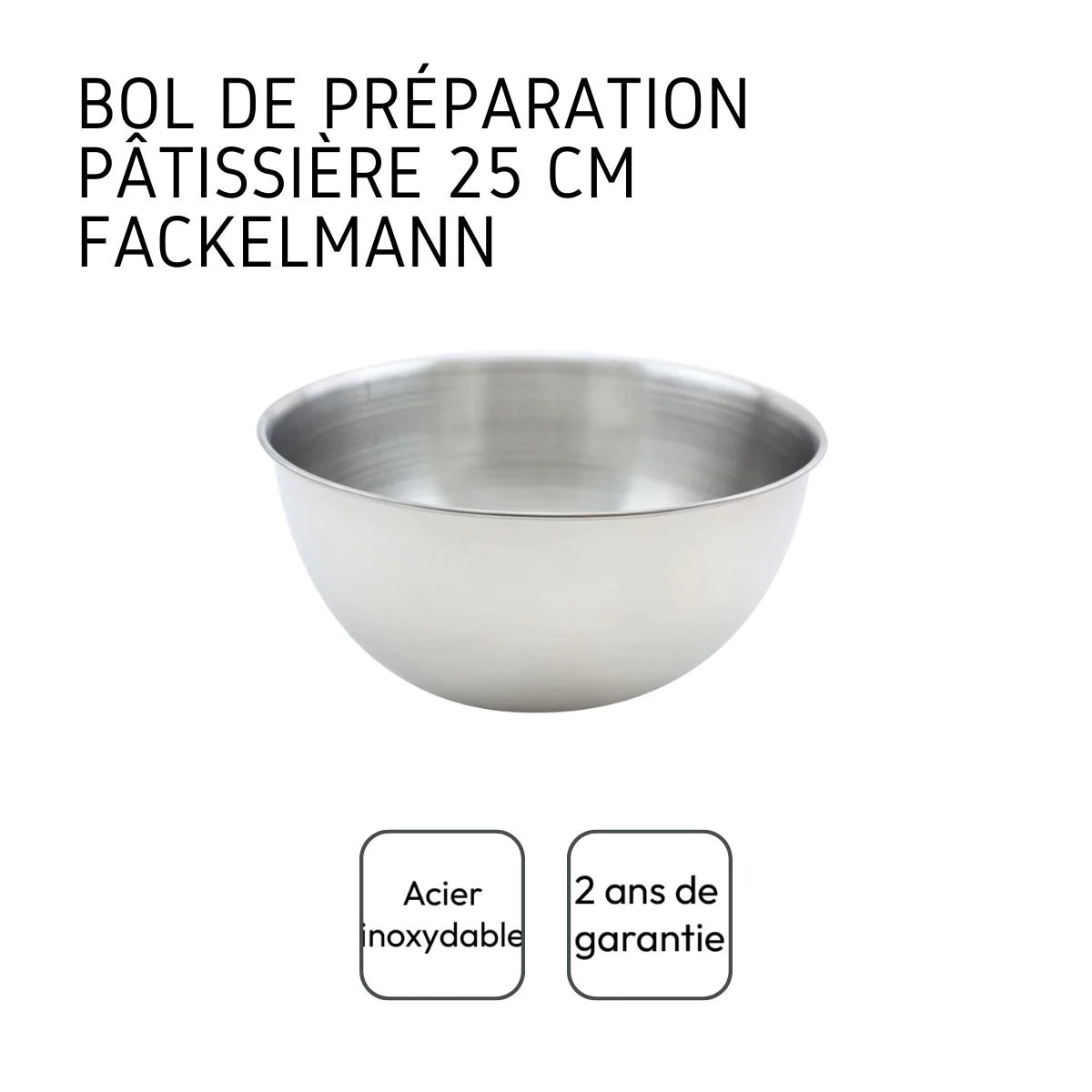 Bol à mixer en inox de 20,5 cm de diamètre Basic Fackelmann
