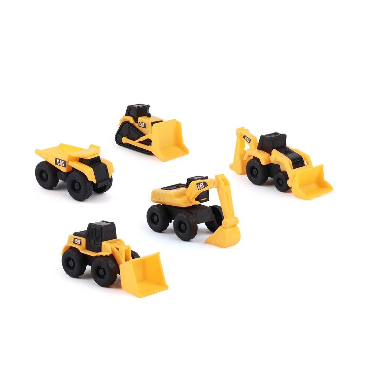 Pack de 5 véhicules CAT articulés little machine 8 cm