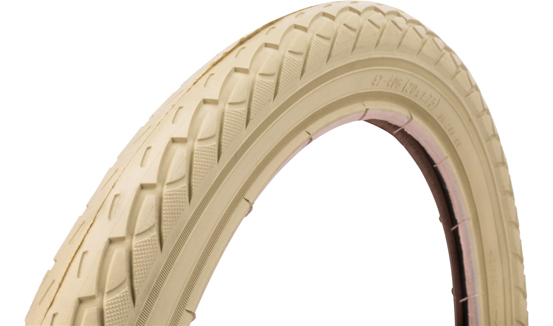 Cykeldæk 20X1,75 creme farvet Deli