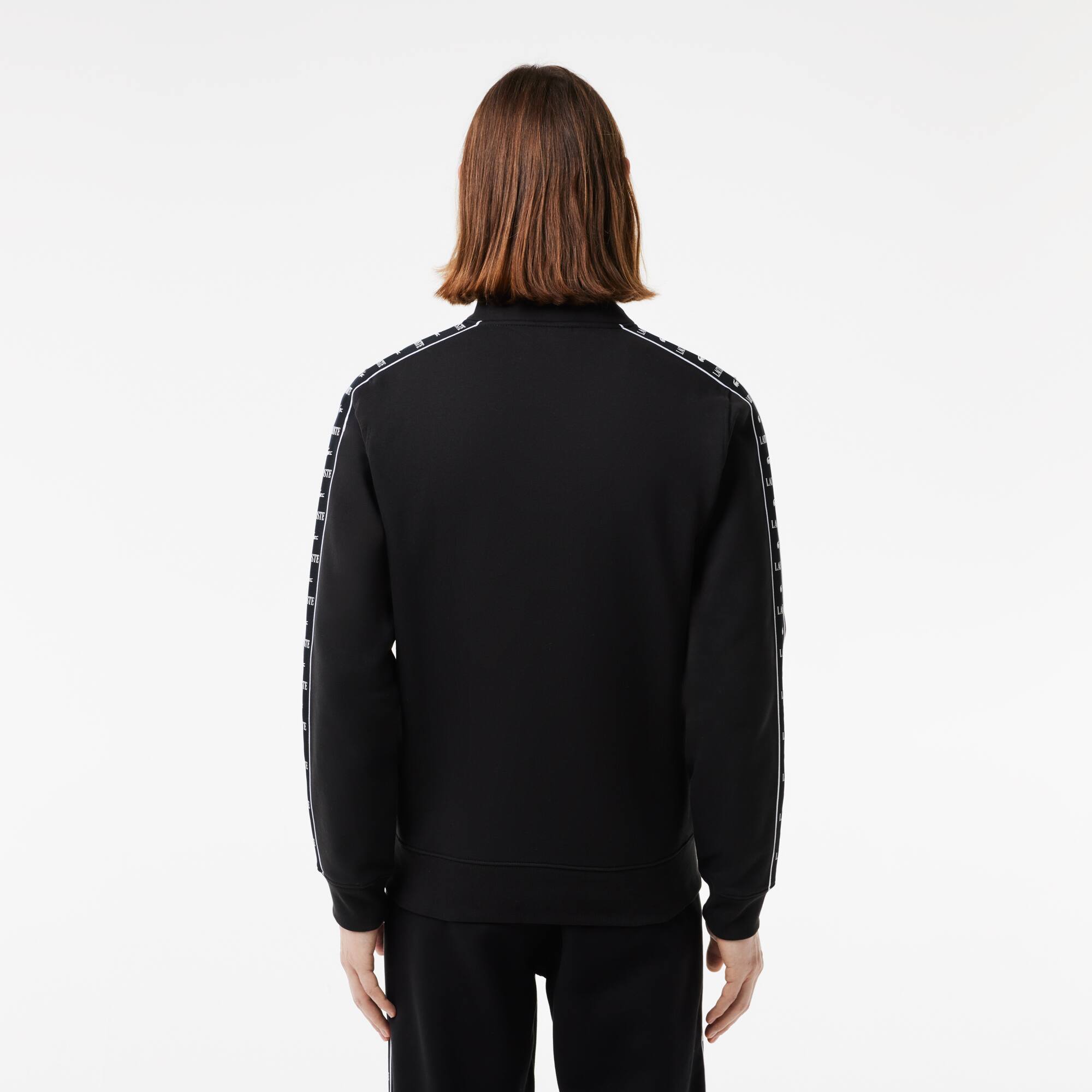 Jogging-Sweatshirt mit Logostreifen und Reißverschluss Sweatshirts - Schwarz - Lacoste - Herren