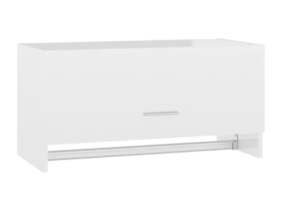 Garde-robe blanc brillant 70x32,5x35 cm bois d'ingénierie