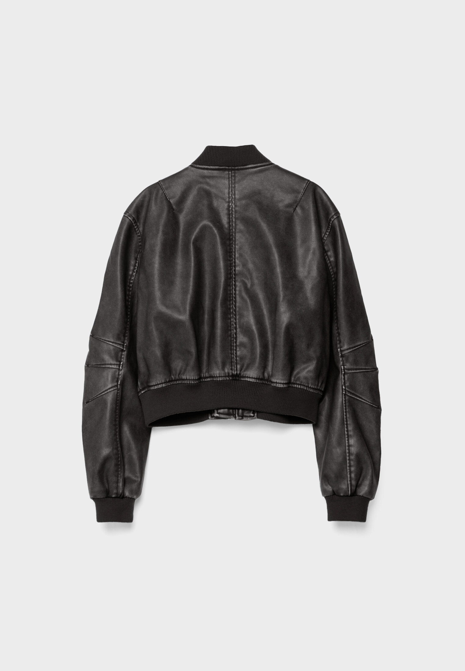 Jaqueta bomber de couro sintético