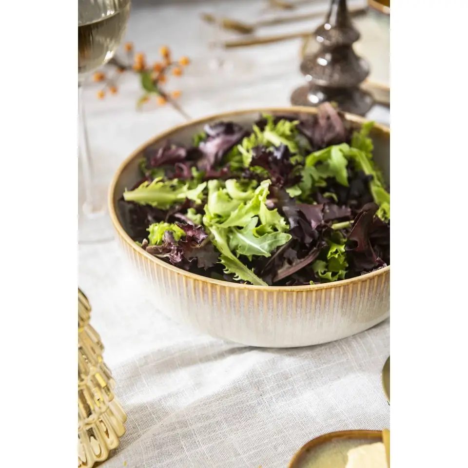 Saladeschaal Camille - beige - stoneware - Ø22,5 cm