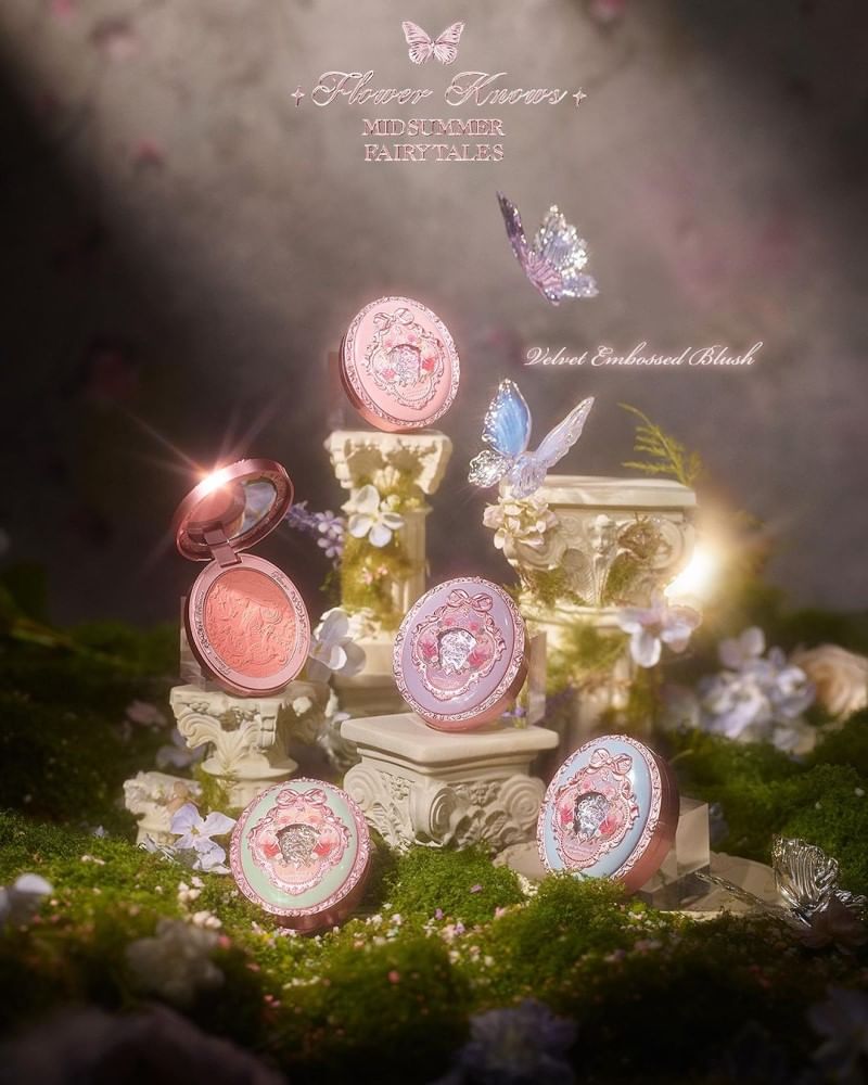 Flower Knows - Midzomer Sprookjes Fluweel Embossed Blush - 01