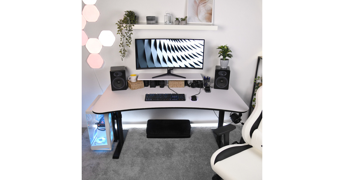 ArozziArena Desk Riser Small - White bevestiging  (Wit)
