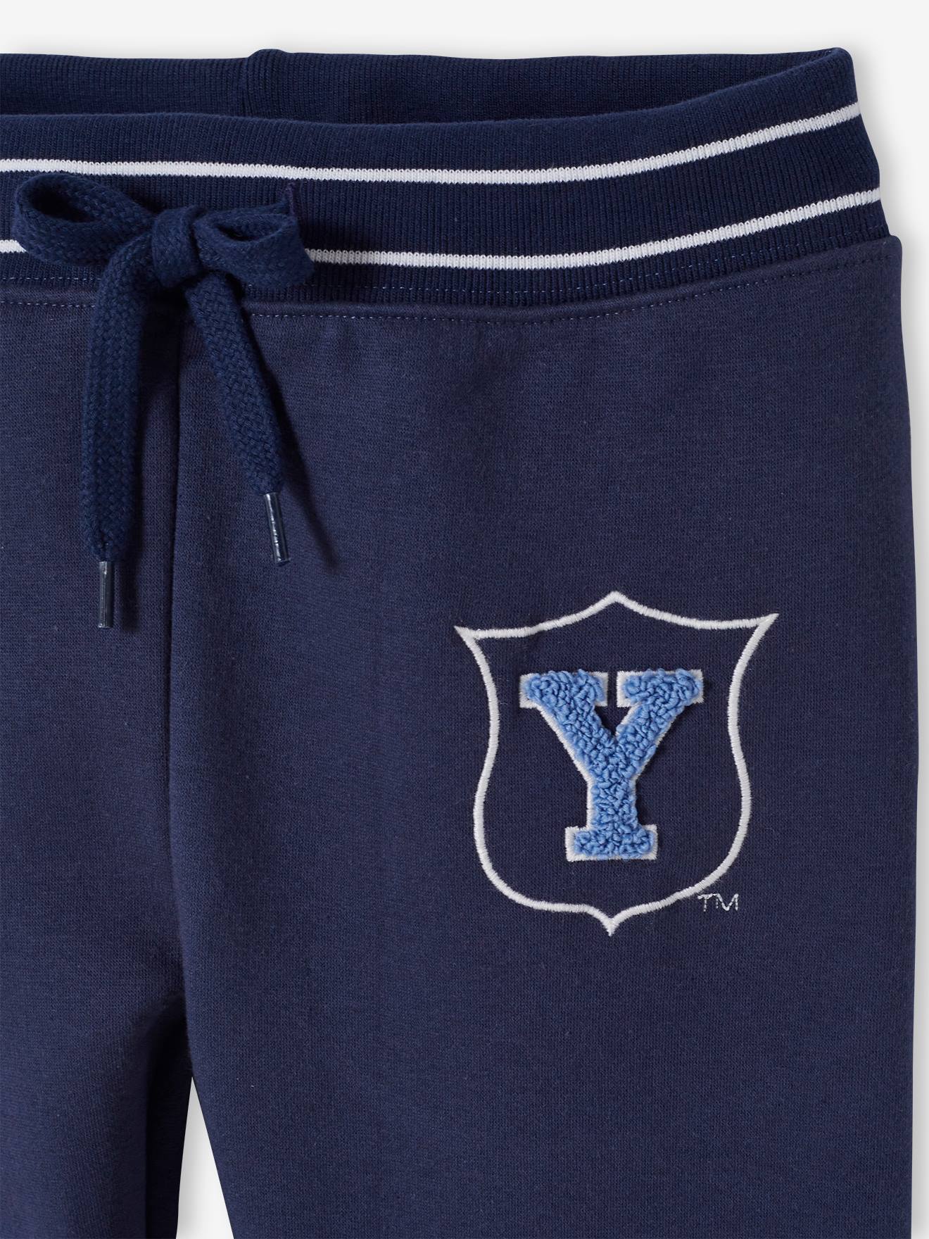 Calça de moletom lisa azul-escura com estampas da Yale®