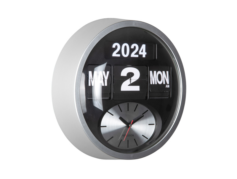 Wall Clock Round Flip KA6030BK Black