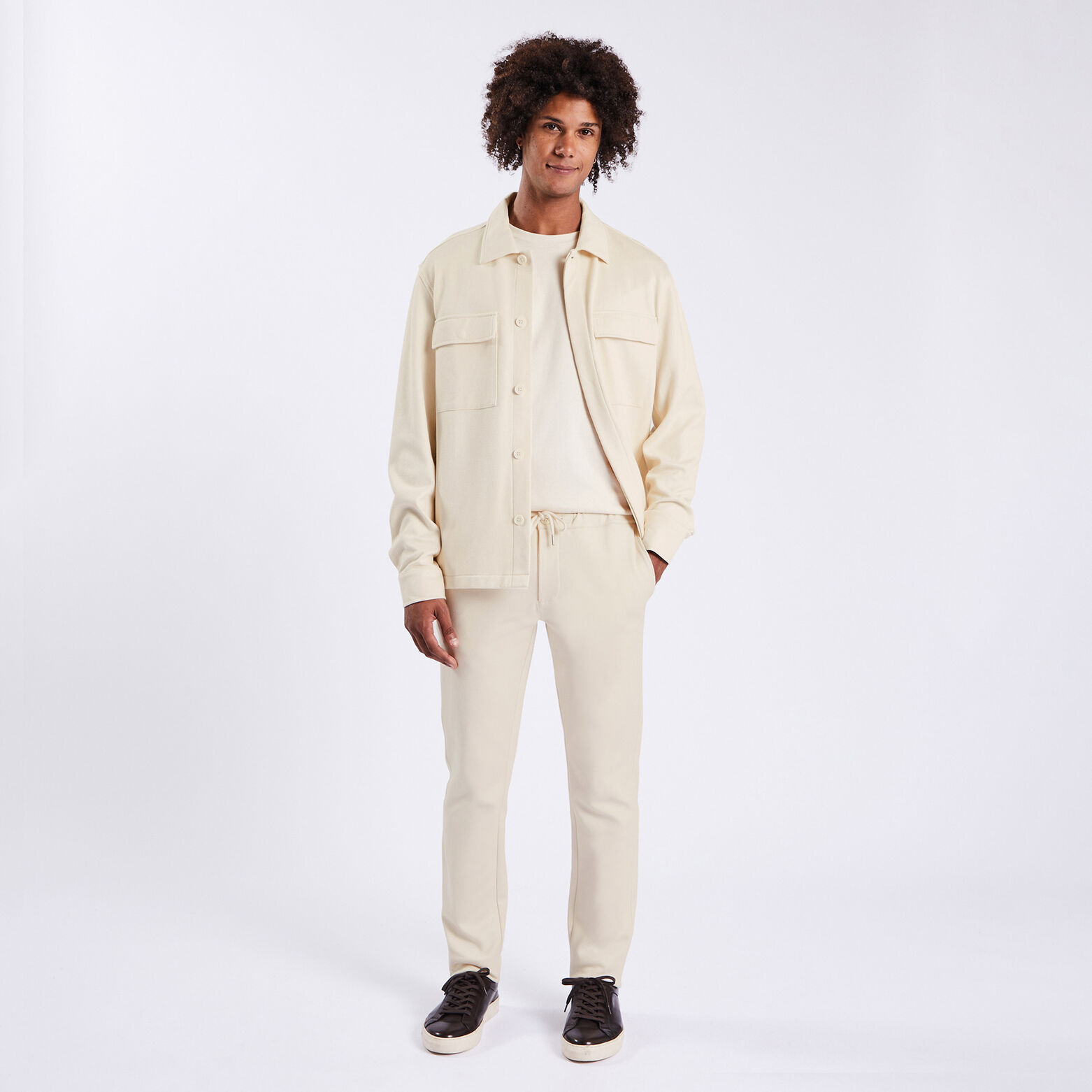 Pantalon de jogging en maille Beige