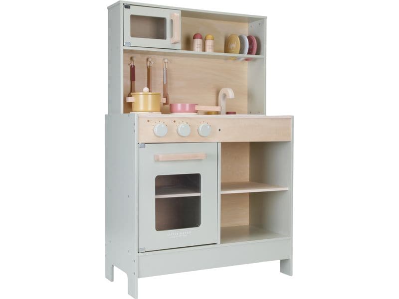 Little Dutch Kinderspielküche Mint Spielküche aus Holz für Kinder mit Küchenzubehör