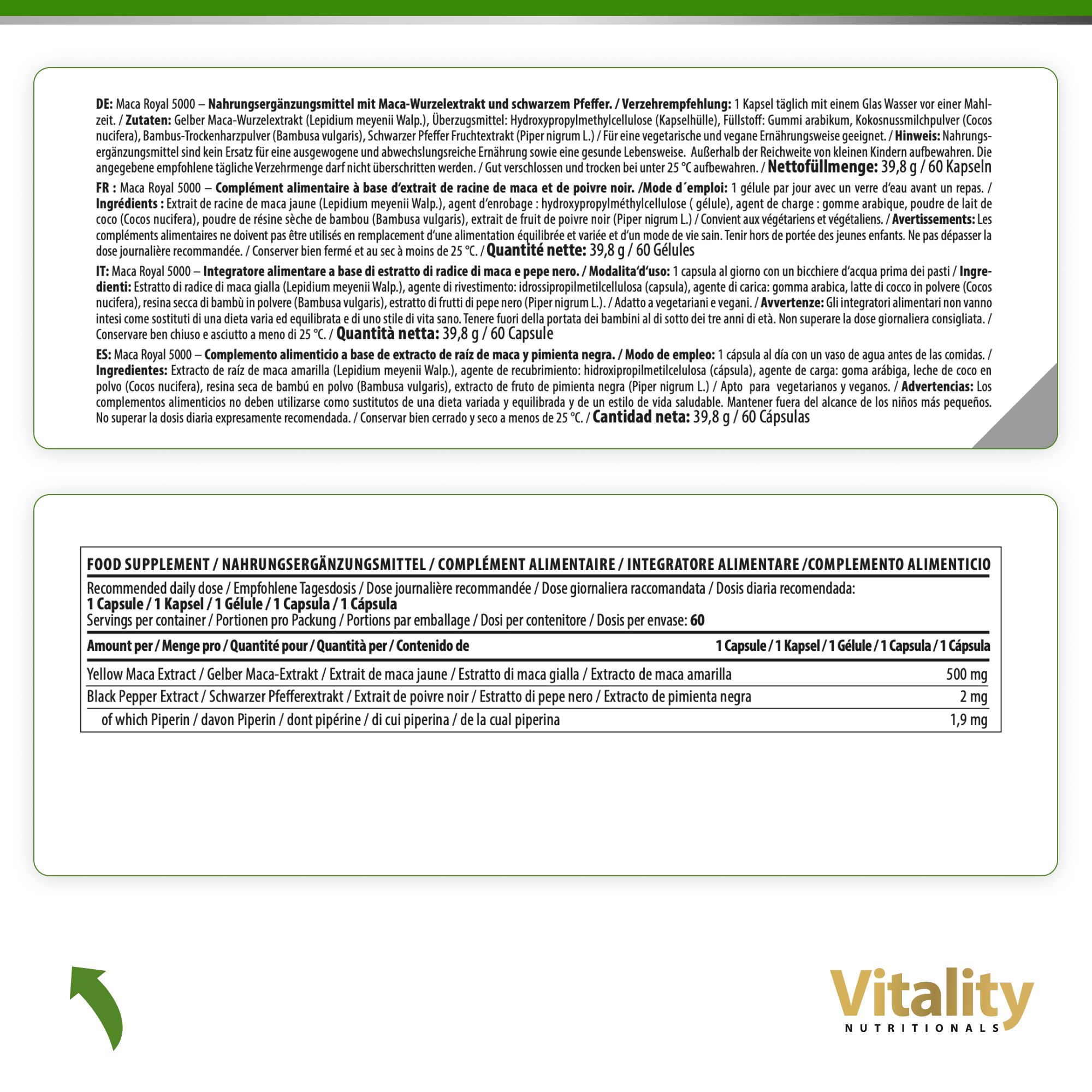 Maca Royal 5000 Vitality Nutritionals