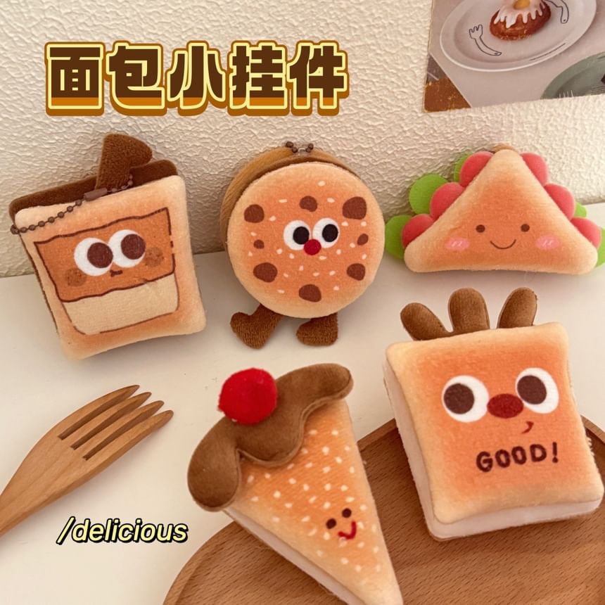 Bohod - Bakkerij Cartoon Pluche Tashanger Sleutelhanger (Verschillende Ontwerpen)