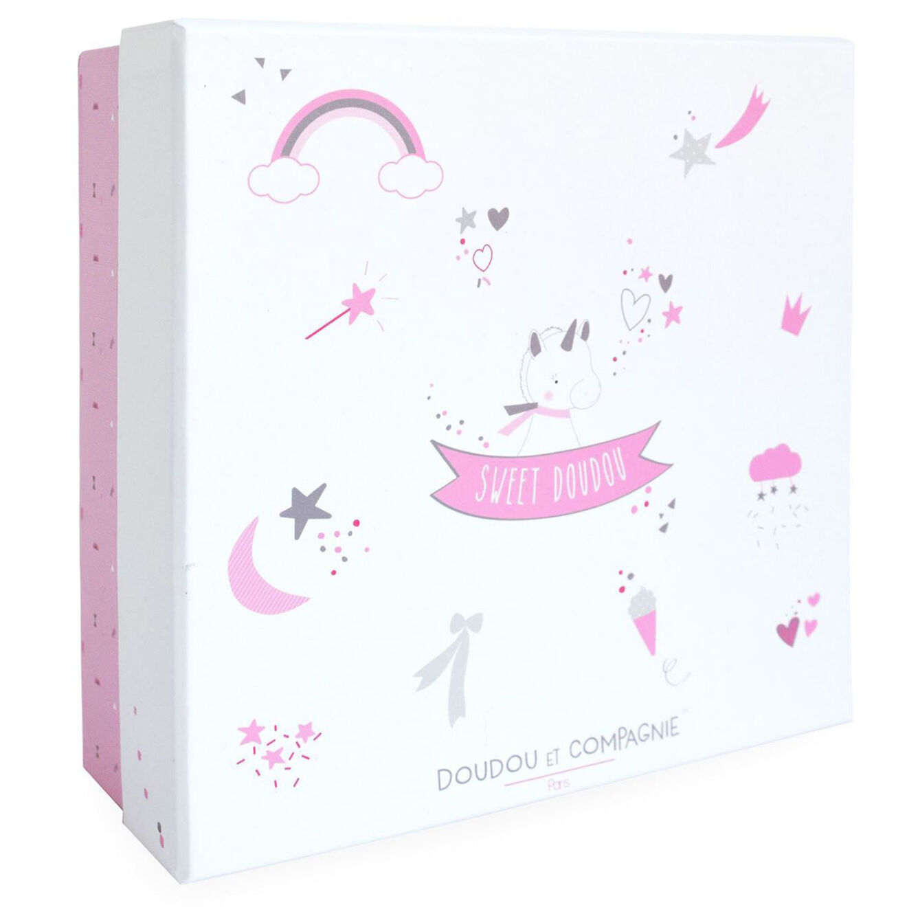 Doudou et Compagnie Doudou Lucie la Licorne blanc/rose - 22x5 cm