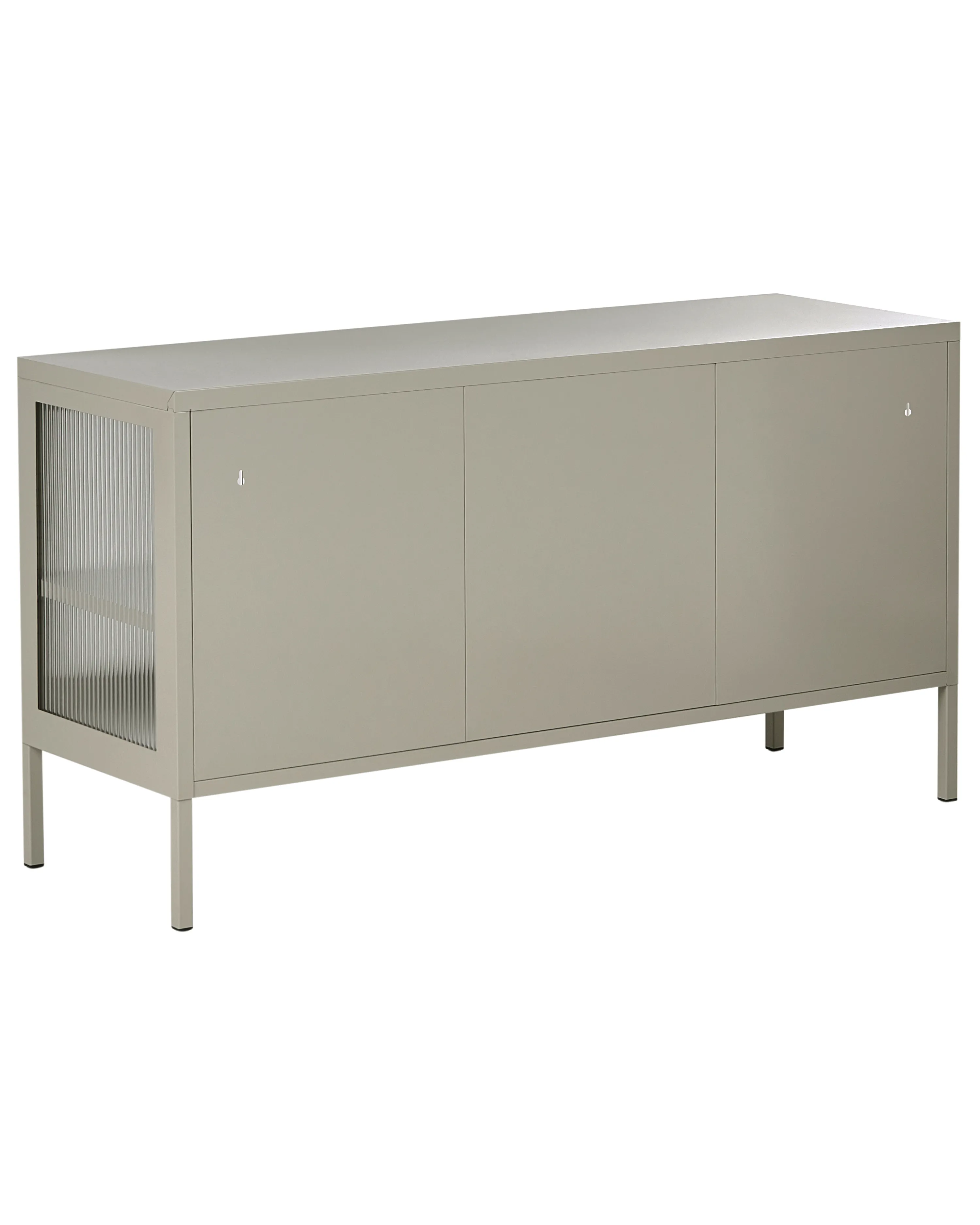 Dressoir met 3 deuren GLEORA Metaal Lichtbeige