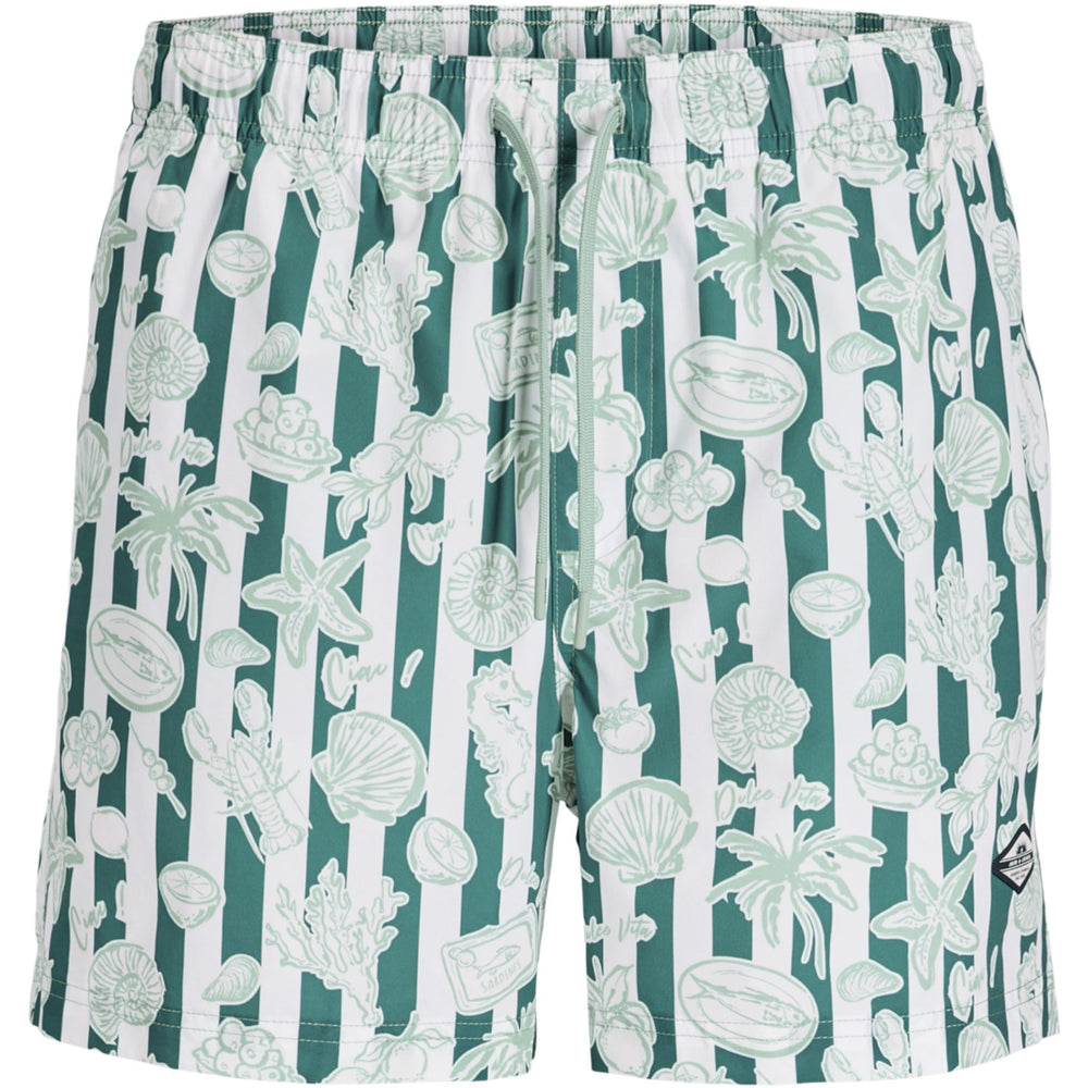 Køb Jack & Jones Junior Granite Green Jpstmaui Vibes Novelty AOP Swim Sh Jnr