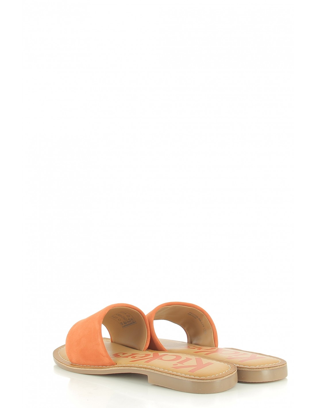 kickers mules femme kick gipsi cuir orange