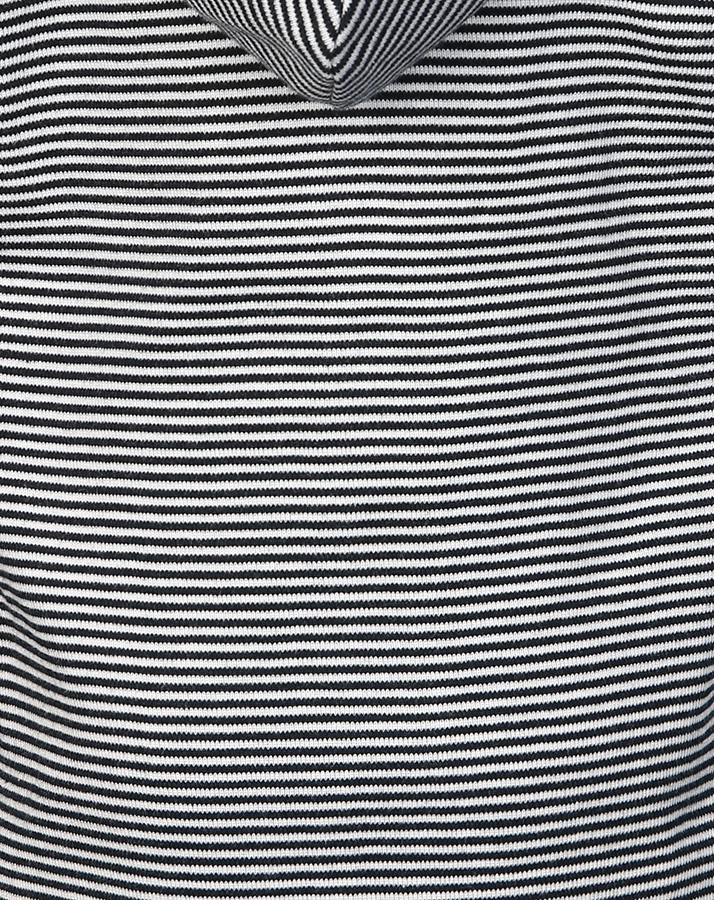 Kapuzenjacke BASIC geringelt in navy/weiß