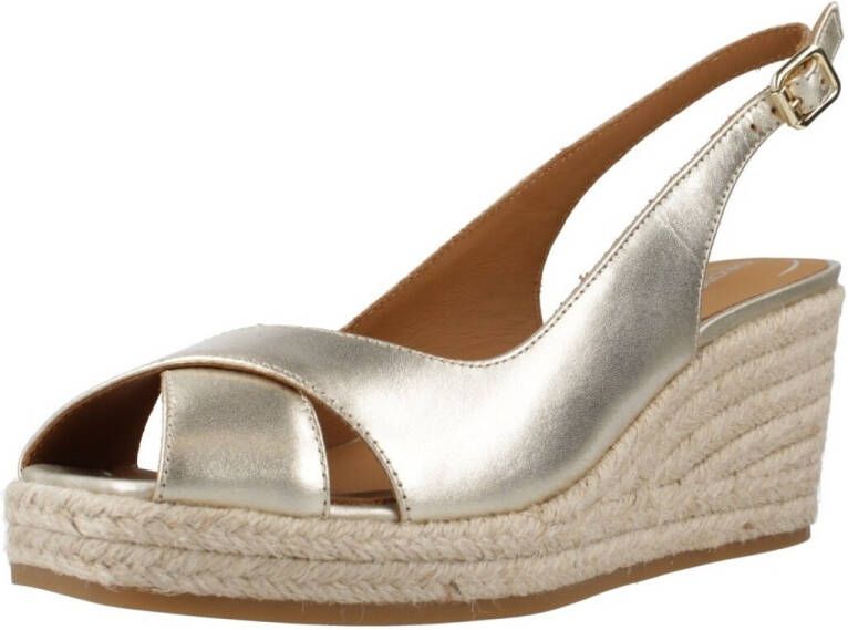 GEOX Panarea Esparto Sleehak Sandalen Goud 1 2 Vrouw