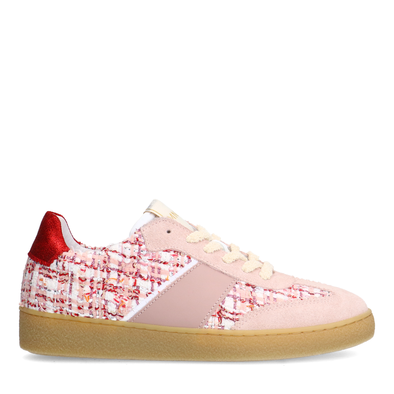 Roze bouclé sneakers