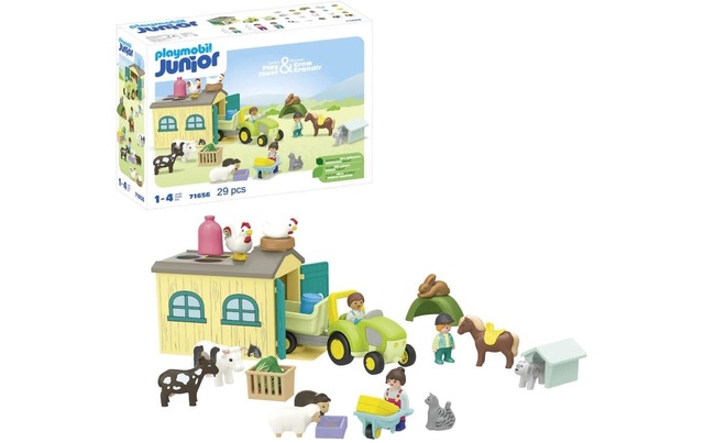 Playmobil® Spielbausteine »50 Jahre Playmobil Junior: Bauernhof-Abenteuer 71656«