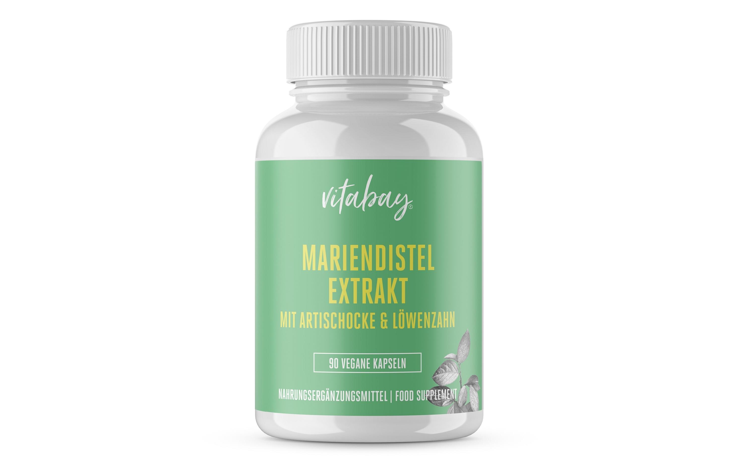 Mariendistel Komplex vegan 90 KapselnVeganes Nahrungsergänzungsmittel mit Mariendistel-, Artischocken- und Löwenzahnwurzel Extrakt
