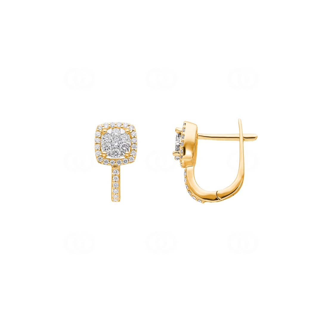 0.51 Karat Diamant-Kreolen 750/18 K Gelbgold