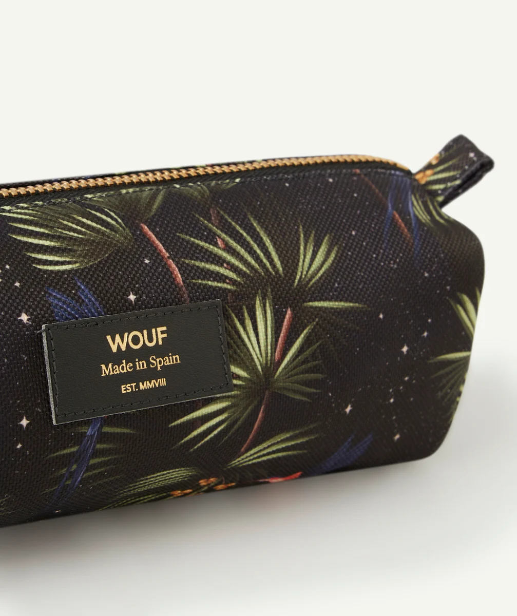 WOUFTROUSSE EN FIBRES RECYCLÉES ET IMPRIMÉE TROPICAL 21 X 7 X 7 CM