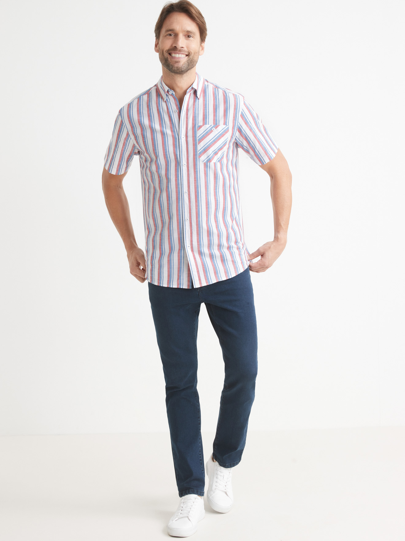 Chemise coton manches courtes