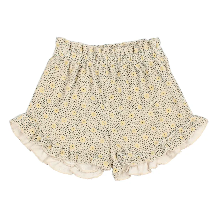 Búho Short Fleuri Eponge | Ecru