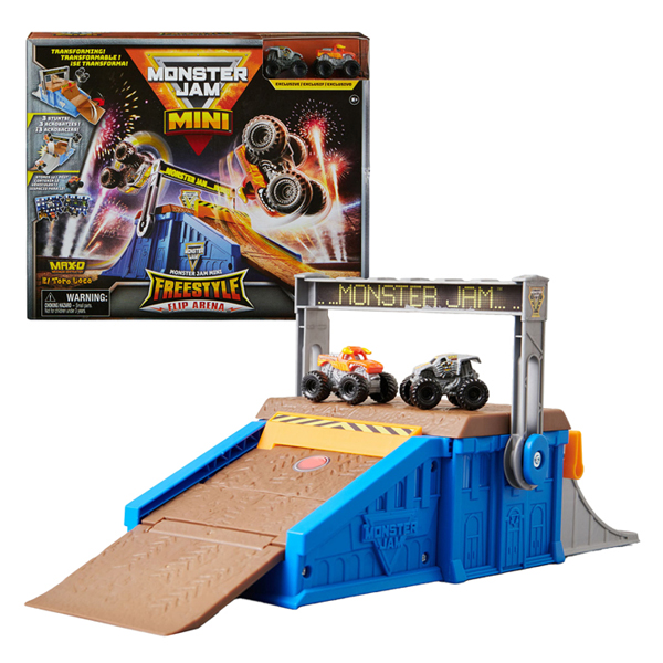 Monster Jam Mini Freestyle Arena Speelset en Opslag