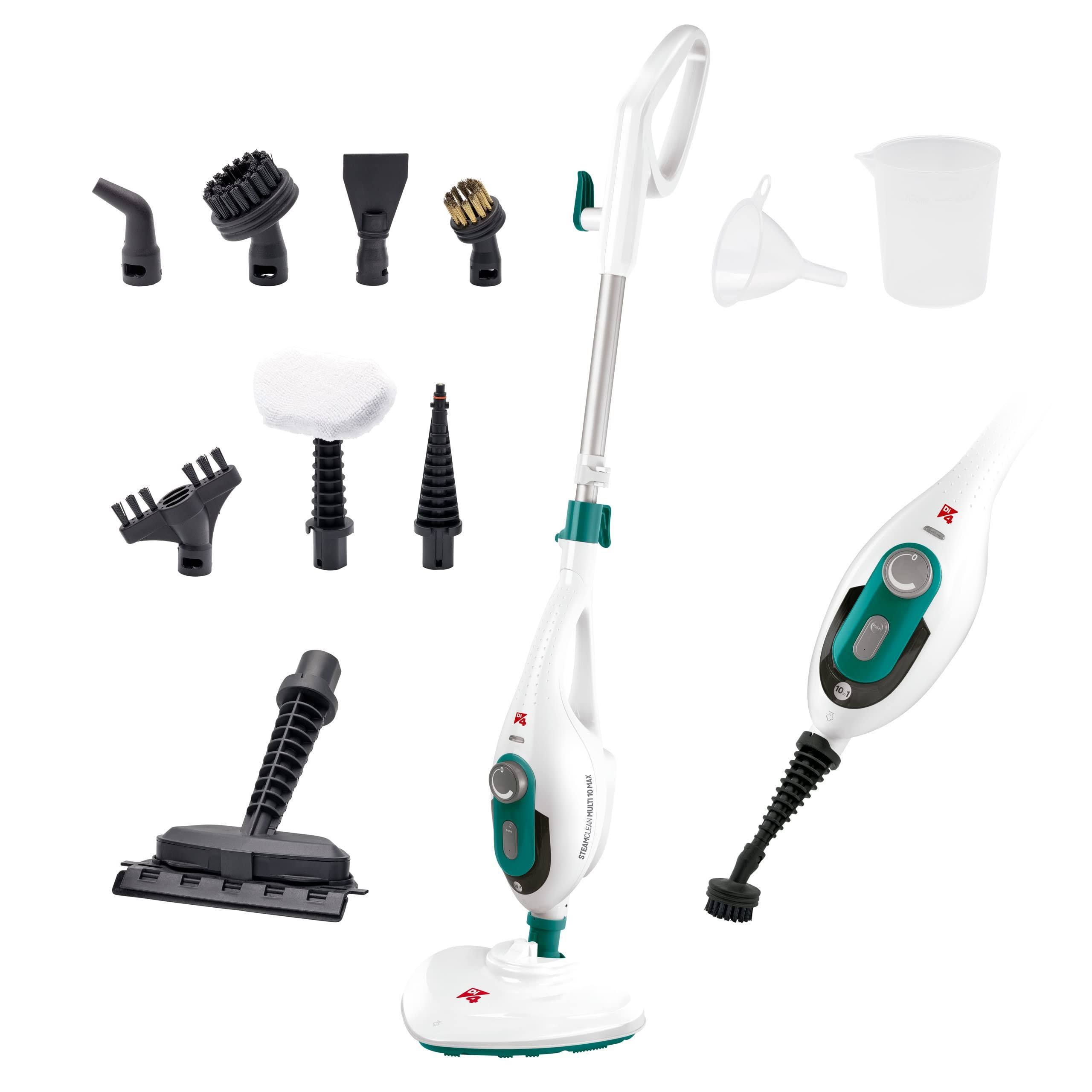 Di4 Dampfreiniger Steamclean Multifunktion 10 in 1 1500W Reiniger Handgerät und Dampfmop