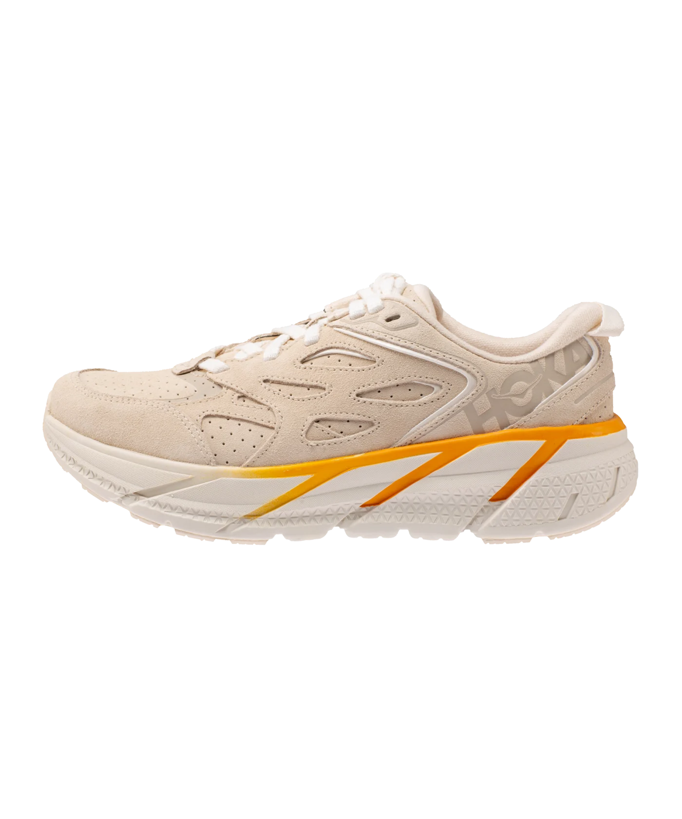 HOKA Clifton L Suede Braun Gelb